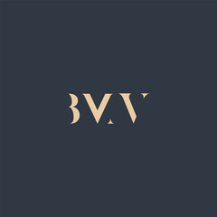 BMV abstract letter logo design. This logo is designed by three abstract letters.