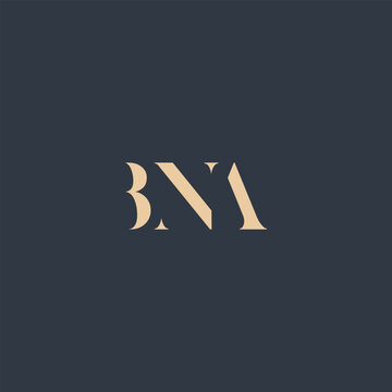 BNA abstract letter logo design. This logo is designed by three abstract letters.