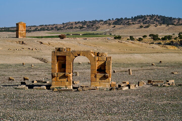 l'area archeologica dell'antico presidio militare romano di Ammaedara nei pressi della cittadina di...