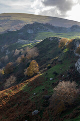 Beautiful landscape of the Gorbea natural Park on a sunny autum day
