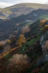 Beautiful landscape of the Gorbea natural Park on a sunny autum day