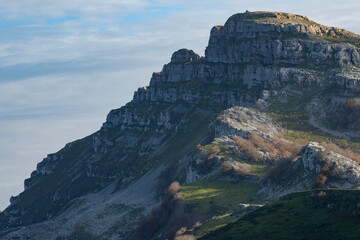 Beautiful landscape of the Gorbea natural Park on a sunny autum day