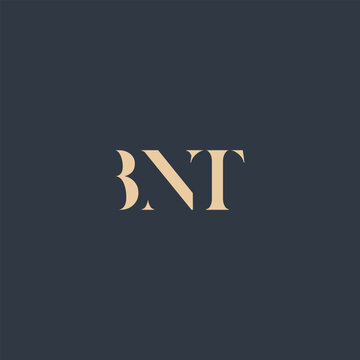 BNT abstract letter logo design. This logo is designed by three abstract letters.