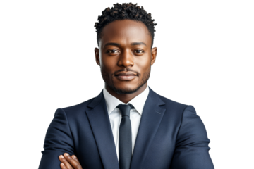 Confident man in a suit and tie