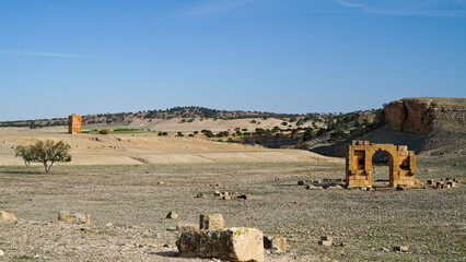 l'area archeologica dell'antico presidio militare romano di Ammaedara nei pressi della cittadina di...