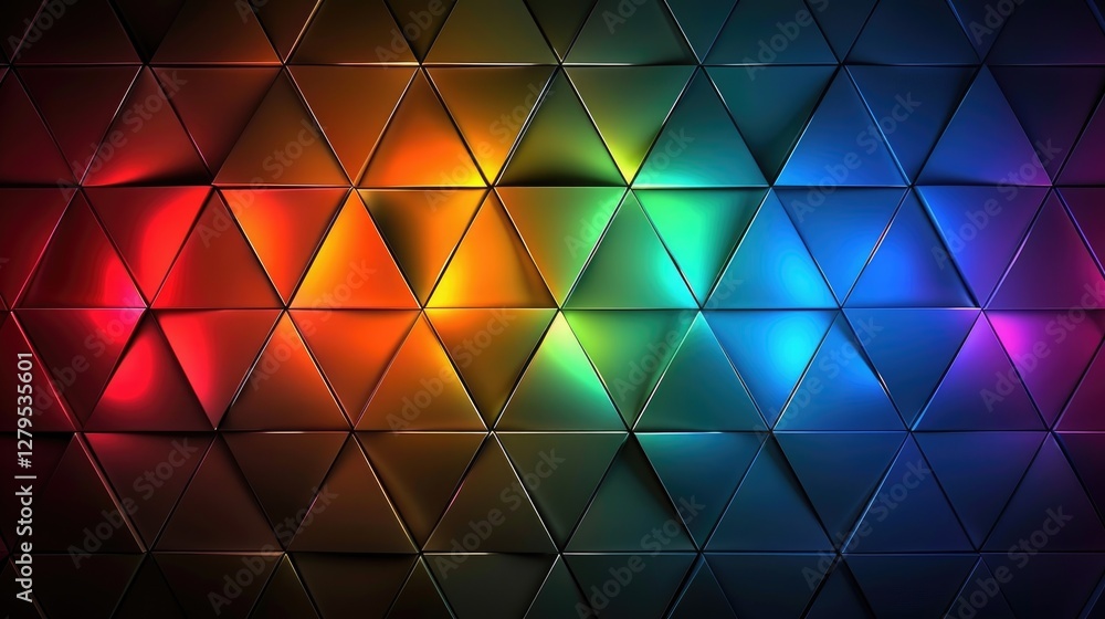 Poster abstract colorful triangular pattern background