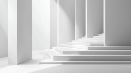 Obraz premium Minimal geometric white light background abstract design. vector EPS10.