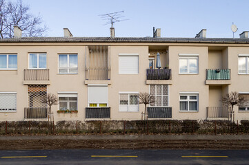 Residential Apartment Building with Balconies