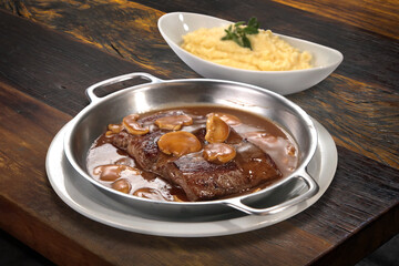 Fillet with Madeira Champignon Sauce and Puree