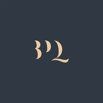 BPQ abstract letter logo design. This logo is designed by three abstract letters.