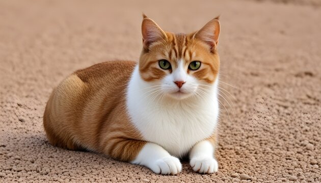 white cat on the floor