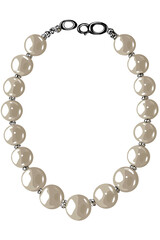 Obraz premium Beautiful Pearl Beads Necklace Pearls Bead Isolated On White Background