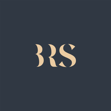 BRS abstract letter logo design. This logo is designed by three abstract letters.