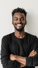 Fototapeta premium portrait of a black young man smiling