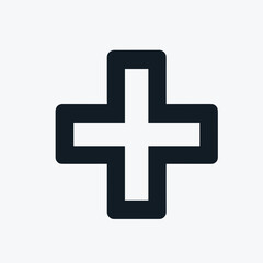 Obraz premium Cross symbol in minimalist design