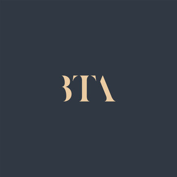 BTA abstract letter logo design. This logo is designed by three abstract letters.