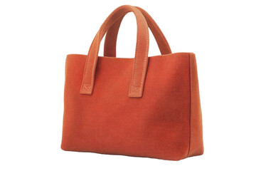 Stylish Red Handbag With Short Handles Isolated On Transparent Background Featuring A Modern Design. A Trendy Accessory For Women.