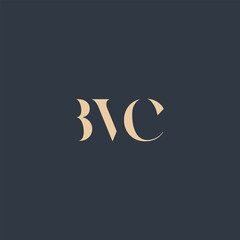 BVC abstract letter logo design. This logo is designed by three abstract letters.