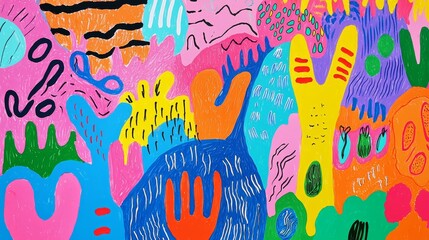 Vibrant abstract art creation art studio digital artwork colorful environment close-up view creativity unleashed