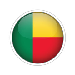 Benin Flag Sphere Vector