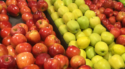 Apples in a store display