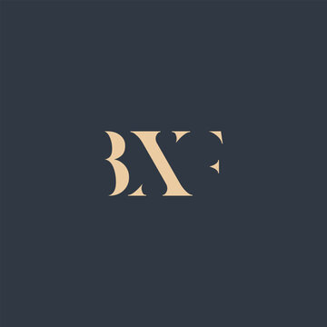 BXF abstract letter logo design. This logo is designed by three abstract letters.