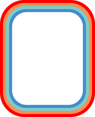 Fototapeta premium Colourful Retro Png Transparent Frame 