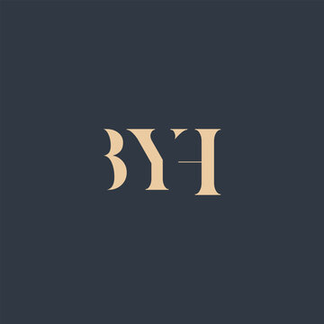 BYH abstract letter logo design. This logo is designed by three abstract letters.