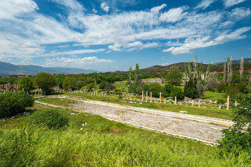 Stadium in Aphrodisias ancient city in Aydin, Turkey. High quality photo