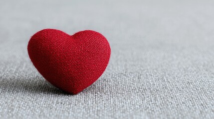 Red Heart on Textured Surface