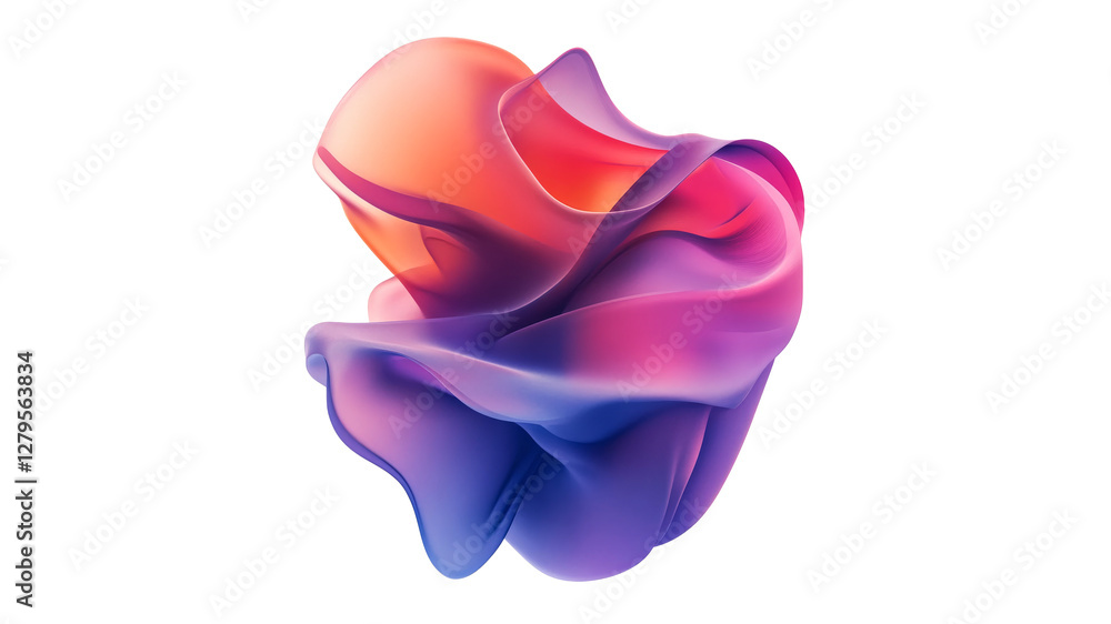 Canvas Prints vibrant abstract shape in glowing colors