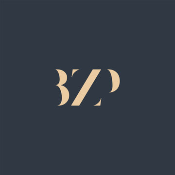 BZP abstract letter logo design. This logo is designed by three abstract letters.