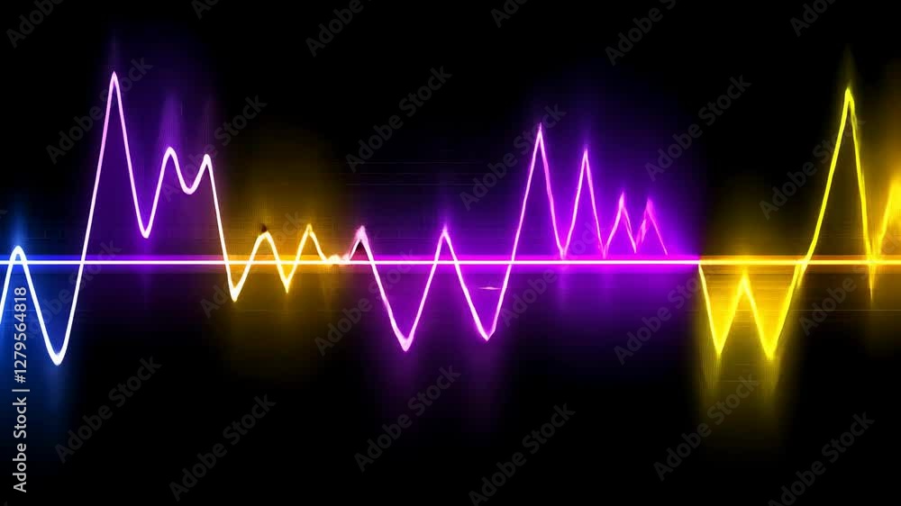 Aufkleber vibrant audio spectrum visualizer animation for music production and analysis