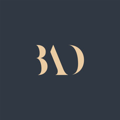 BAD abstract letter logo design. This logo is designed by three abstract letters.