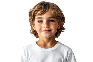 Young boy with a friendly smile in casual attire