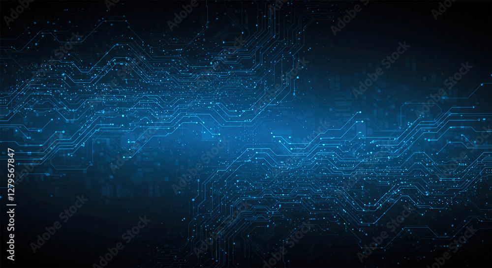 Aufkleber blue abstract technology vector background,virtual reality communication network cyberspace business