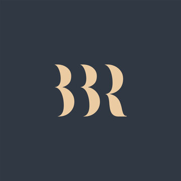 BBR abstract letter logo design. This logo is designed by three abstract letters.