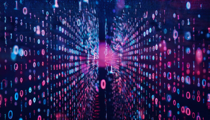 Fototapeta premium デジタル空間のイメージ