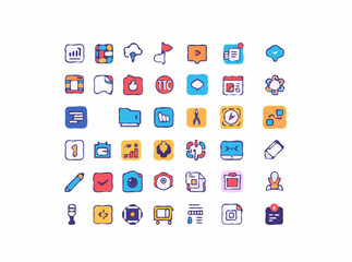 Trendy Web Icons Bundle for Creative Interfaces