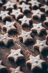 knolling composition mini star shaped