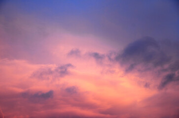 Beautiful Sunset and Clouds in the Sky. 