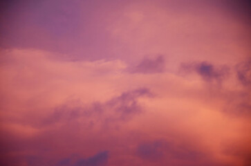 Beautiful Sunset and Clouds in the Sky. 