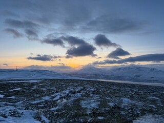 Snowy Mountain Landscape 