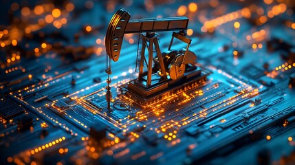 Advanced oil industry illustration high resolution hd photo