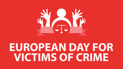 Obraz premium European Day for Victims of Crime web banner design illustration 