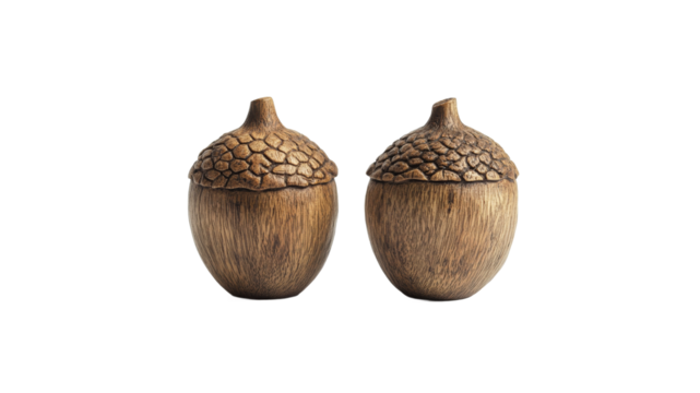 Intricate decorative acorns