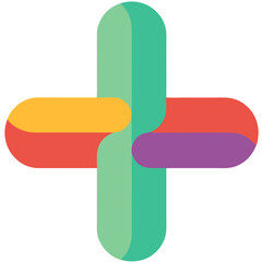 Plus sign arrow symbol vector  illustration  isolated on white background