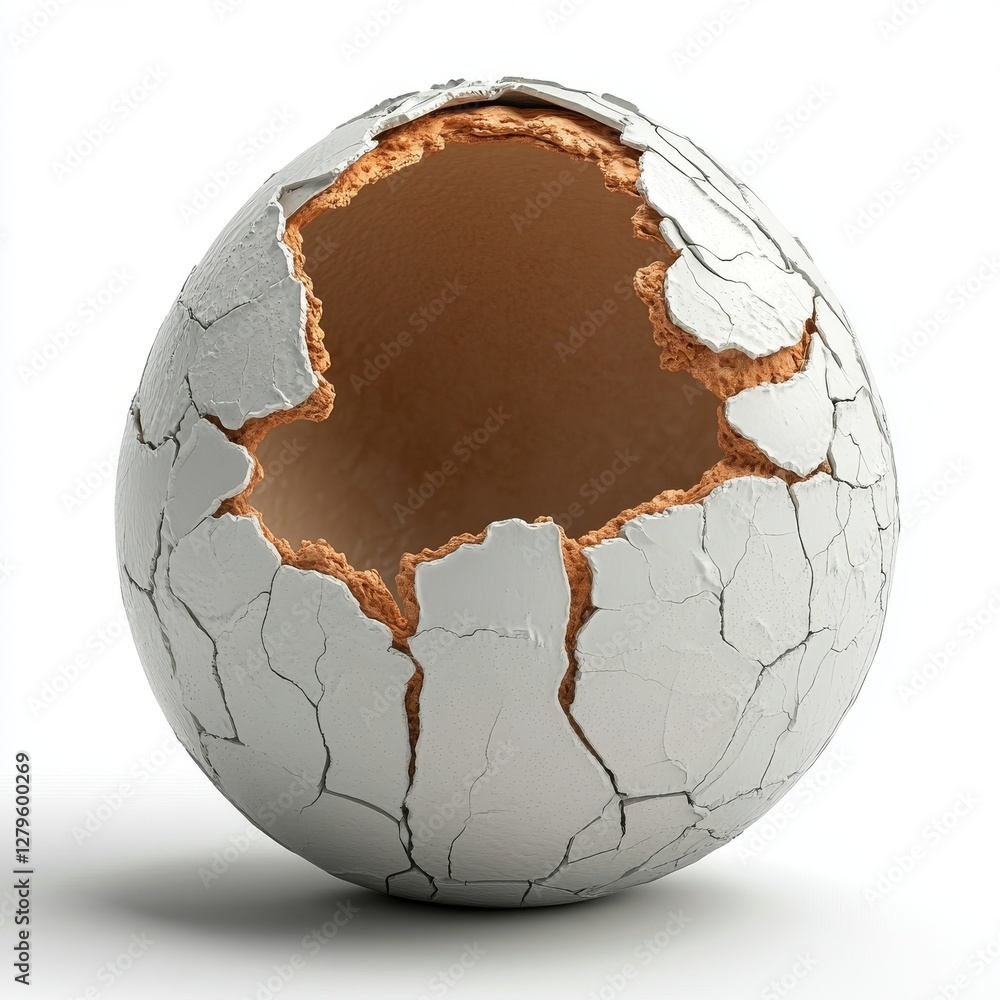 Poster a 3d rendering of a gold luxury easter egg with an open crack offering space for text