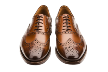Brown brogue shoes for formal events