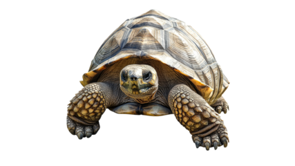 Large tortoise walking on a flat surface